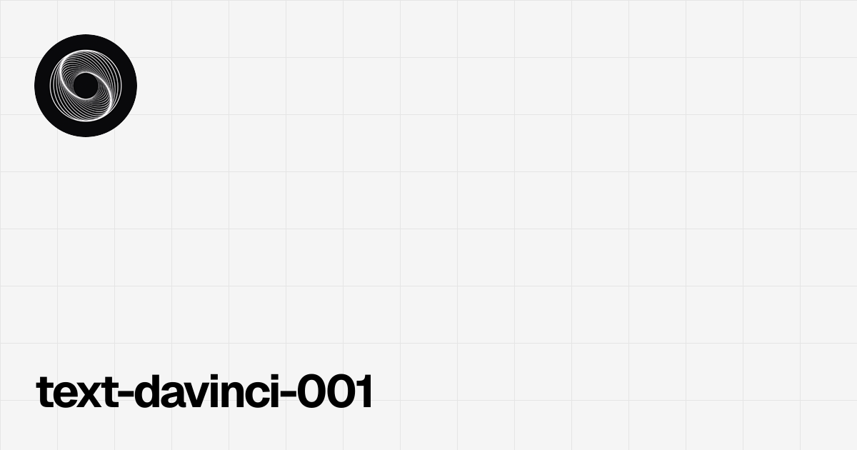 text-davinci-001 | Benched.ai